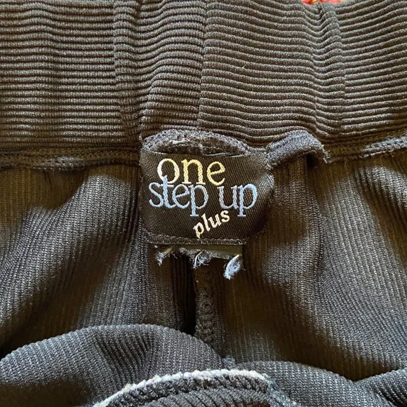 One Step Up, Plus Size Black Elastic Shorts - Picture 4 of 4